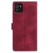 Samsung Galaxy A03 Red Rose Flower Embossed Leather Phone Case - 3