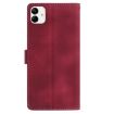 Samsung Galaxy A04e Red Rose Embossed Leather Phone Case - 3