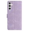 Samsung Galaxy A04S Light Purple Rose Embossed Leather Phone Case - 3