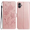 Samsung Galaxy A05 Rose Flower Embossed Leather Case Rose Gold - 1