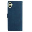 Samsung Galaxy A06 Dark Blue Rose Embossed Leather Phone Case - 3