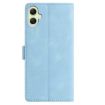 Samsung Galaxy A07 Sky Blue Rose Embossed Leather Phone Case - 3