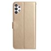 Samsung Galaxy A13 4G Gold Rose Embossed Leather Phone Case - 3