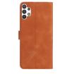 Samsung Galaxy A13 4G Brown Leather Case with Rose Flower Embossing - 3