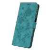 Samsung Galaxy A25 Green Leather Case with Rose Flower Embossing - 5
