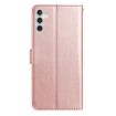 Samsung Galaxy A26 Rose Flower Embossed Leather Case - Rose Gold - 3
