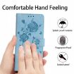 Samsung Galaxy A32 Leather Case, Rose Flower Embossing, Sky Blue - 8