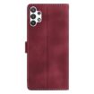 Samsung Galaxy A32 Red Rose Flower Embossed Leather Phone Case - 3