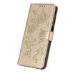 Samsung Galaxy A32 5G Gold Rose Flower Embossed Leather Phone Case - 5