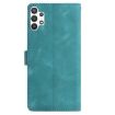 Samsung Galaxy A32 5G Green Rose Embossed Leather Phone Case - 3