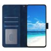 Samsung Galaxy A41 Dark Blue Rose Embossed Leather Phone Case - 4
