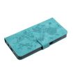 Samsung Galaxy A41 Green Leather Case with Rose Flower Embossing - 6