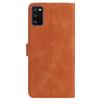 Samsung Galaxy A41 Brown Leather Case with Rose Flower Embossing - 3