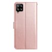 Samsung Galaxy A42 Rose Flower Embossed Leather Case - Rose Gold - 3