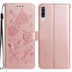 Samsung Galaxy A50 Rose Flower Embossed Leather Case - Rose Gold - 1