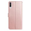 Samsung Galaxy A50 Rose Flower Embossed Leather Case - Rose Gold - 3