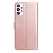 Samsung Galaxy A72 Rose Flower Embossed Leather Case - Rose Gold - 3