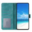 Samsung Galaxy A73 Green Leather Case with Rose Flower Embossing - 4