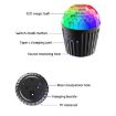 LED RGB Rotating Stage Lamp - Stripe Magic Ball Light, No Remote (Black) - 3