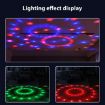 LED RGB Rotating Stage Lamp - Stripe Magic Ball Light, No Remote (Black) - 5