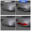 Tesla Model 3/Y/S/X Carbon Fiber Rearview Mirror Stickers, Red, 2pcs Set - 7