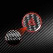 Tesla Model 3 2023 Carbon Fiber Emergency Light Button Sticker Silver - 3