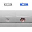 Tesla Model 3 2023 Carbon Fiber Emergency Light Button Sticker Silver - 5