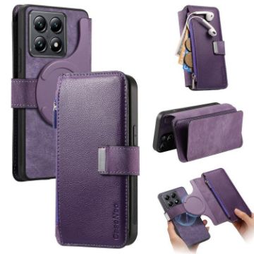 Xiaomi 14T Pro Case Neo MagSafe RFID Wallet Leather Purple - 1
