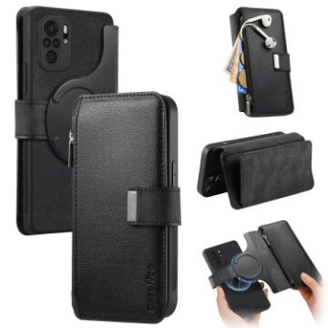 Redmi Note 10 4G/10S Case Neo MagSafe RFID Wallet Leather Black - 1