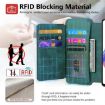 Redmi Note 13 4G Case - MagSafe RFID Zipper Wallet Leather (Green) - 9
