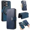 Redmi Note 13 5G Case - MagSafe RFID Zipper Wallet Leather (Blue) - 1