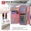 Redmi Note 13 5G Case - MagSafe RFID Zipper Wallet Leather (Pink) - 9