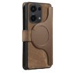 Redmi Note 13 Pro 4G Case - MagSafe RFID Zipper Wallet Leather (Brown) - 3