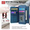 Redmi Note 13 Pro+ Case: MagSafe RFID Zipper Wallet Leather (Blue) - 9