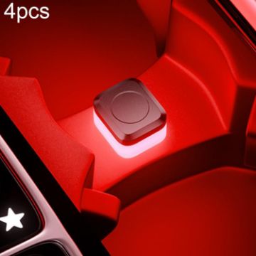 4pcs Red USB LED Car Atmosphere Lights - 1
