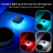 Car USB LED Atmosphere Light 4pcs - Ice Blue Lighting Kit - 7