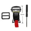 Universal Motorcycle Helmet Quick Release Double D-buckle Clip (Black) - 4