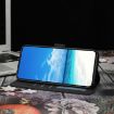 Xiaomi Poco F7 Pro Black Leather Case - Moonlit Butterfly Dance Pattern - 5