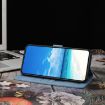 Xiaomi Poco F7 Pro Blue Leather Case - Moonlit Butterfly Dance Pattern - 5