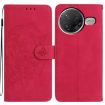 Redmi K80/K80 Pro Rose Red Moonlit Butterfly Dance Leather Phone Case - 1