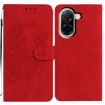 Redmi A5 4G EU Leather Phone Case - Moonlit Butterfly Dance (Red) - 1