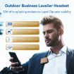 K89 Business Lavalier Single Ear Bluetooth Earphones - Silver - 9
