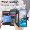 Realme 14 Case: MagSafe RFID Zipper Wallet Retro Leather (Black) - 8