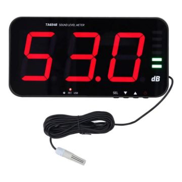 Large Screen Wall-Mounted Noise Meter - TRSI TA654B Decibel Detector - 1