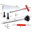 23pcs Car Tire Repair & Valve Installation Tool Set - Red - 2