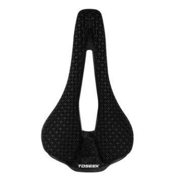 TOSEEK P10 Carbon Fiber 3D Printed Bike Seat, 143mm Width - 1