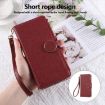 OPPO Reno13 Pro Red Leather Wallet Phone Case with Crossbody Strap - 7