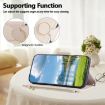 OPPO A16 4G Leather Wallet Phone Case with Crossbody Strap - White - 5