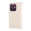 OPPO A3 Pro/A80 5G White Leather Wallet Phone Case with Strap - 3
