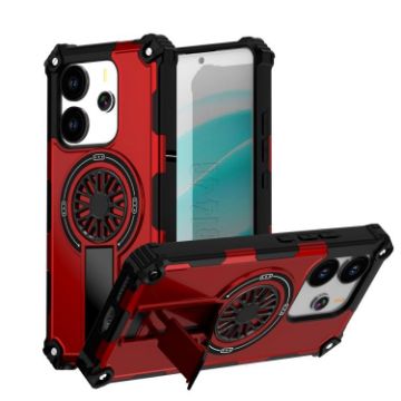 Redmi Note 14 4G Shockproof Kickstand MagSafe Case Red 163.25mm - 1